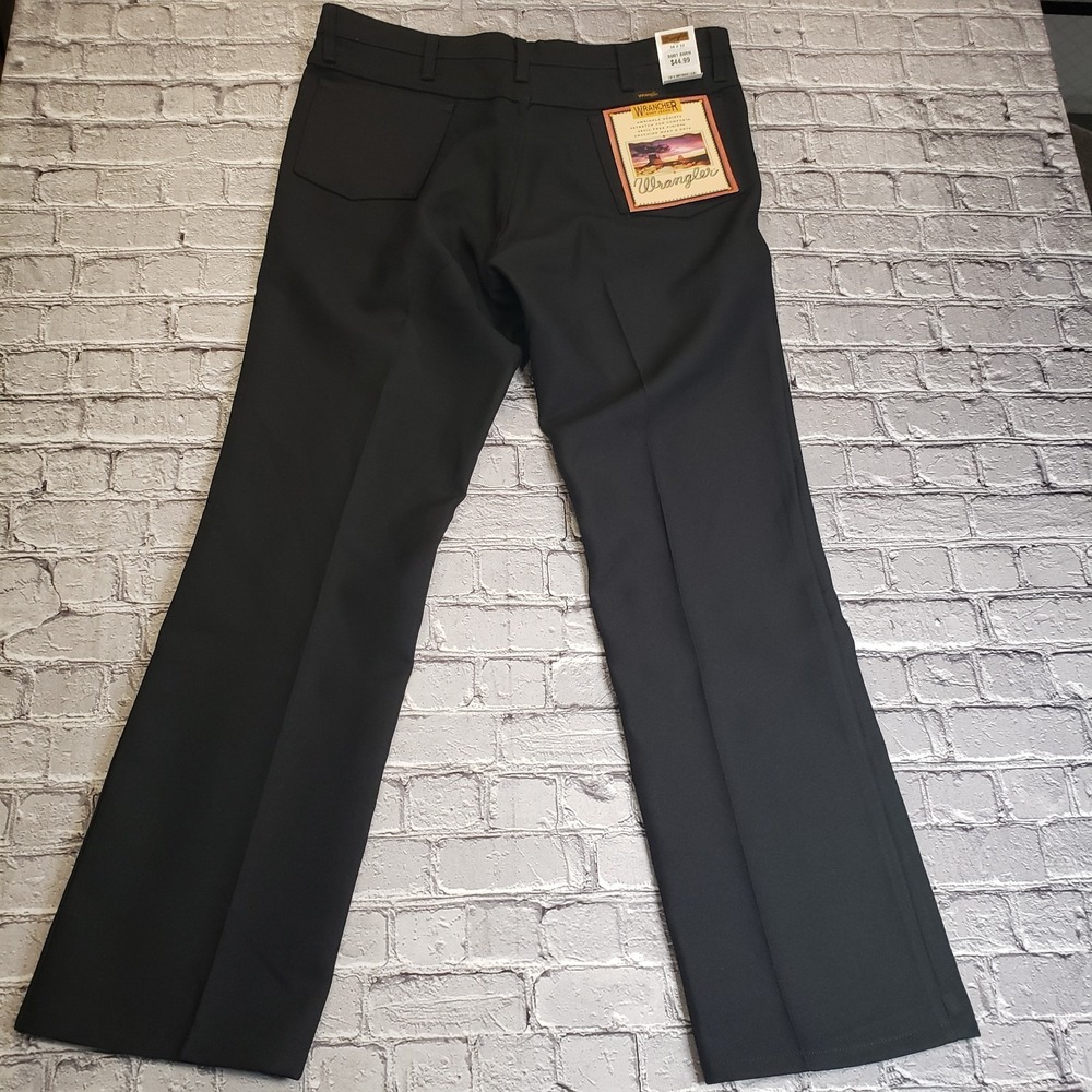 Wrangler Wrancher Boot Jeans (New) 38x32 Black 100% Polyester